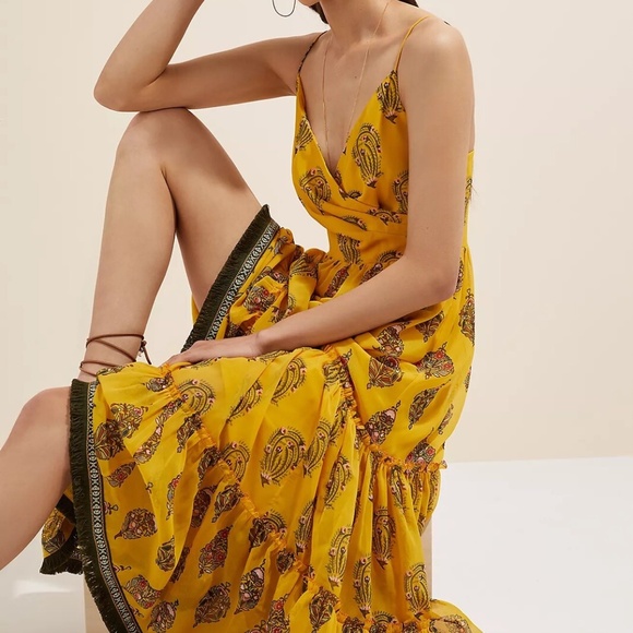 Anthropologie Sachin & Babi Tiered Midi Dress - Picture 3 of 13